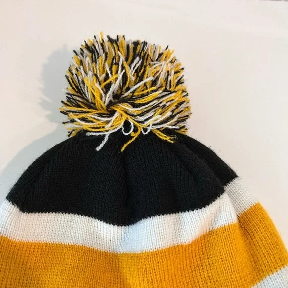 Pittsburgh Steelers Black Gold Beanie w Pom Pom w ‘47 on the side OSFA - Picture 3 of 7